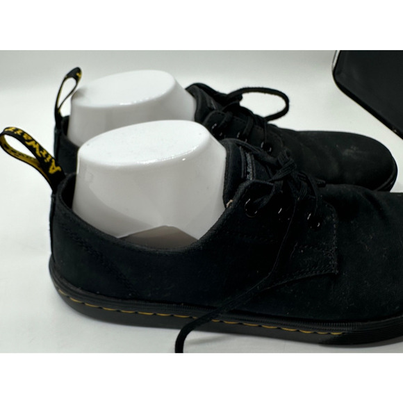 Dr. Martens Women's Santanita Canvas Shoe Size 9 US Lace up Black Lop Top - Picture 3 of 6
